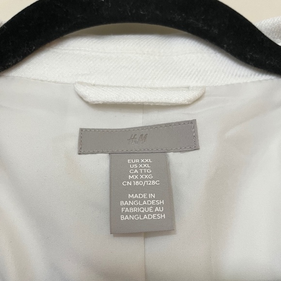 LINEN-BLEND BLAZER, WHITE, XXL - Picture 4 of 4